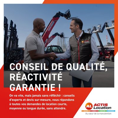Accompagnement et conseil sur-mesure pour votre location de matériel de manutention avec ACTIS Location